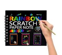 Paper - Magic Off Art Notebook,Ścratch Notes Creative Rainbow Drawing Toys, Toys - ainbow Scratch Paper, Easter For Kids, Birthday Presents For Girls
