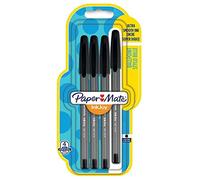Paper Mate 1956714 Inkjoy 100 Lot de 4 stylos à pointe fine Noir
