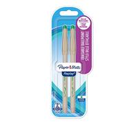 Paper Mate 2027768 Replay Lot de 2 Stylos bille effaçable pointe moyenne 1 mm Vert