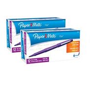 Paper Mate 8450152 Flair Porous Felt Tip Pens, Medium Point, Purple, 24-Pack