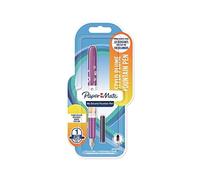 PAPER MATE by REYNOLDS Stylo a plume Mon deuxieme - Rechargeable - Plume moyenne - Encre bleue effaçable