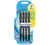 Paper Mate Comfortmate Ultra Stylo Bille Pointe Moyenne Rétractable (1,0 Mm) Encre Noire Lot De 4