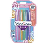 Stylos feutres Paper Mate Flair | Feutres de coloriage sans fuite à pointe moyenne (0,7 mm) | Idéal pour écrire, coloriage (adultes et enfants), scrapbooking, etc. | Couleurs Candy Pop | Lot de 6