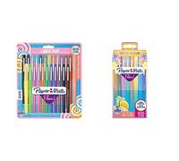 PAPER MATE Flair Candy POP Feutres de Coloriage | pointe moyenne (0,7 mm) | assortiment de couleurs | Lot de 24 & Flair Feutres de Coloriage | pointe moyenne (0,7 mm) | Couleurs Tropical | Lot de 16