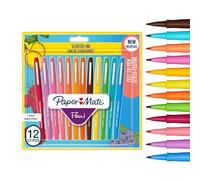 Paper Mate Flair Feutres de Coloriage Parfumés | Parfums et couleurs assorties | Pointe moyenne (0,7 mm) | Lot de 12