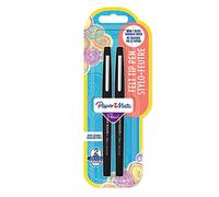 Paper Mate 2027069 Flair Lot de 2 Stylos-feutres pointe moyenne 1,1 mm Noir