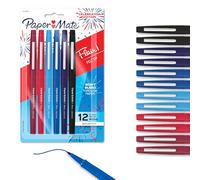 Paper Mate Flair Lot de 12 feutres à pointe moyenne (0,7 mm), couleurs assorties, édition 250e anniversaire des États-Unis