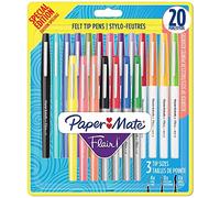 Paper Mate Flair stylos feutres - Assortiments de pointes épaisse (1,2 mm), moyenne (0,7 mm) et ultra-fine (0,4 mm - Assortiment de couleurs édition spéciale - Lot de 20