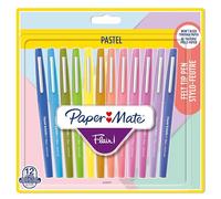 Paper Mate Flair Stylos feutres | Feutres de coloriage sans fuite à pointe moyenne (0,7 mm) | Encre bleue | Idéal pour écrirescrapbookingdessineretc. | Lot de 5