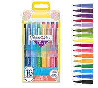 Paper Mate Stylos feutres Flair | Feutres de coloriage sans fuite à pointe moyenne (0,7 mm) | Idéal pour écrirecoloriage (adultes et enfants) etc. | assortiment de couleurs | Lot de 16