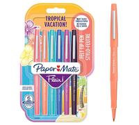 Paper Mate Flair Stylos feutres | Feutres de coloriage sans fuite à pointe moyenne (0,7 mm) | Idéal pour écrirecoloriage (adultes et enfants)scrapbookingetc. | Couleurs Tropical | Lot de 6