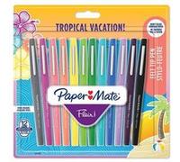 Paper Mate Flair Tropical Vacation - 12 Feutres - Assortiment de couleurs - pointe moyenne 0.7 mm Assortiment G