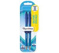 Paper Mate Stylo bille Flexgrip Ultra rétractable Pointe 1,0 mm Encre bleue Lot de 2