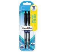 Paper Mate Flexgrip Ultra - 2 Stylos bille rétractables - Noir - Pointe 1.0mm - sous blister Noir G