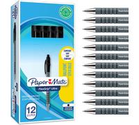 Paper Mate Flexgrip Ultra Retractable Ballpoint Pen Medium Point (1.0mm) School Supplies Black Ink Box Of 12