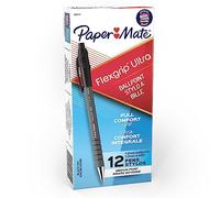 PAPER MATE Flexgrip Ultra stylo bille à capuchon - pointe moyenne (1,0 mm) - encre noire - boîte de 12
