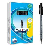 Paper Mate Flexgrip Ultra stylo bille à capuchon | pointe moyenne (1,0 mm) | Fourniture scolaire | encre noire | boîte de 12