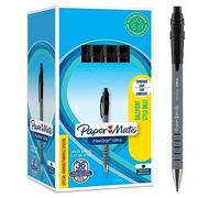 Paper-Mate Stylo bille Flexgrip Ultra RT pointe moyenne 1 mm noir – Boîte de 30 + 6 offerts