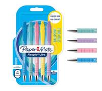 PAPER MATE Flair stylos-feutres métallique - Pointe moyenne (0,7 mm) - L’encre pailletée brille sur du papier blanc - Assortiment de couleurs - Lot de 12