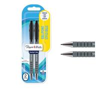 Papermate FlexGrip Ultra Noir Stylo à bille rétractable avec clip Moyen 2 pièce(s)