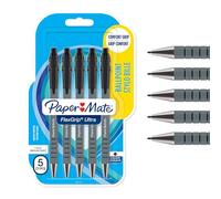 Paper Mate Flexgrip Ultra stylo bille retractable | pointe moyenne (1,0 mm) | encre noire | lot de 5