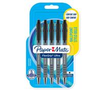 Paper Mate Flexgrip Ultra stylo bille retractable | pointe moyenne (1,0 mm) | encre noire | lot de 5