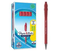 Paper Mate Flexgrip Ultra stylo bille rétractable - pointe moyenne (1,0 mm) - encre rouge - boîte de 12