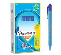 Paper Mate InkJoy 100RT stylo bille rétractable | pointe moyenne (1,0 mm) | bleue | Lot de 20