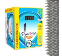Paper-Mate stylo bille rétractable InkJoy 100RT pointe moyenne (1,0 mm) noir Lot de 100