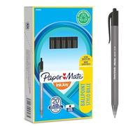Paper Mate InkJoy 100RT stylo bille rétractable | pointe moyenne (1,0 mm) | noir | Lot de 20