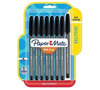 Paper Mate InkJoy 100ST Lot de 2 stylos bille pointe moyenne Encre noire 8 pi ces