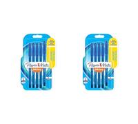 PAPER MATE InkJoy 100ST stylos bille avec bouchon, pointe fine (0,7 mm), bleu, lot de 10