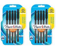 Paper Mate InkJoy 100ST stylos bille avec bouchon | pointe fine (0,7 mm) | noir | lot de 10