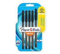 Paper Mate InkJoy 100ST stylos bille avec bouchon - pointe fine (0,7 mm) - noir - lot de 5