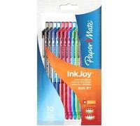 Paper Mate Inkjoy 300 Lot de 10 Stylos bille rétractables Taille moyenne Couleurs assorties