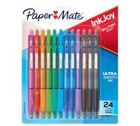 Paper Mate InkJoy 300RT Lot de 24 stylos à bille rétractables, pointe moyenne (1,0 mm), couleurs assorties