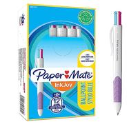Paper Mate InkJoy Quatro Stylo Bille | Pointe Moyenne (1,0 mm) | Couleurs Amusantes | Lot de 12