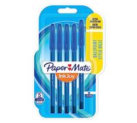 Paper-Mate Stylos bille InkJoy 100ST - avec bouchon - pointe fine 0,7 mm - bleu - lot de 5