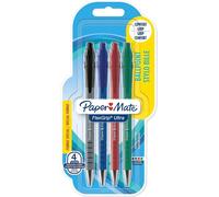 Lot de 4 stylos bille retractables Flexgrip - PAPERMATE - 4 couleurs