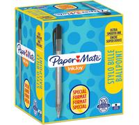 Paper Mate Inkjoy 100 Lot De 80 + 20 Stylos A Bille Rétractables Pointe Moyenne Noir