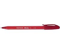 PAPER:MATE Lot de 10 Stylos bille InkJoy 100 Triangulaire à capuchon Pte Moy. Rouge