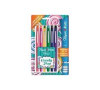 Paper Mate Lot De 12 Stylos Feutre Flair Candy Pop - Pointe Moyenne - Assortiment De Couleurs