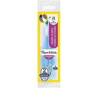 Paper Mate Lot de 2 Recharges pour stylo gel effaçable pointe moyenne 0,7 mm Turquoise