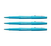 PAPER:MATE Lot de 3 Stylos Feutre Flair Original Nylon Pointe Moyenne Turquoise