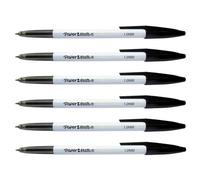 Paper:Mate Lot De 6 Stylos À Bille 045 Pointe Fine Noir