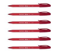 Paper:Mate Lot De 6 Stylos Bille Inkjoy 100 Triangulaire À Capuchon Pointe Moyenne Rouge