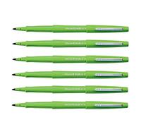 PAPER:MATE Lot de 6 Stylos Feutre Flair Original Nylon Pte Moyenne Vert pomme