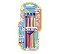 PAPER MATE Lot de 8 stylos Flair - Pointe moyenne - Coloris assortis