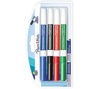 Paper Mate marqueurs pour tableau blanc peu odorants - pointe fine - couleurs assorties - lot de 4