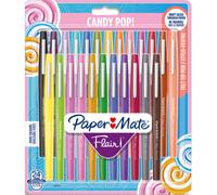 PAPER MATE PAPERMATE Blister de 24 feutres Flair Original & Candy Pop & Tropical assortis